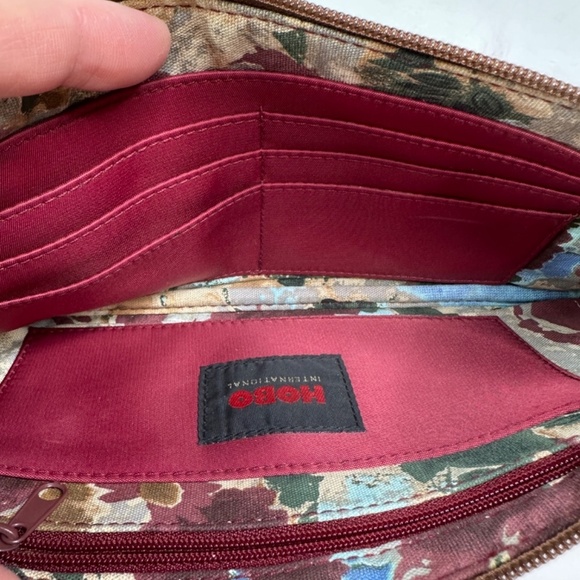 Hobo International Metalic Brow Lauren Clutch Wallet Grommets Rhinestone Accents - Picture 7 of 8